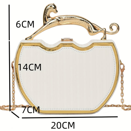 Bolsa Feminina Luxo com Corrente Dourada  Elegncia e Sofisticao para Todas as Ocasies
